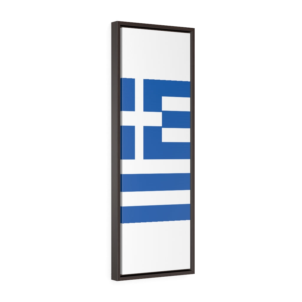 GREECE Vertical Framed Premium Gallery Wrap Canvas