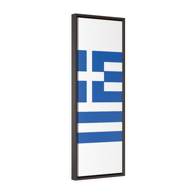 GREECE Vertical Framed Premium Gallery Wrap Canvas