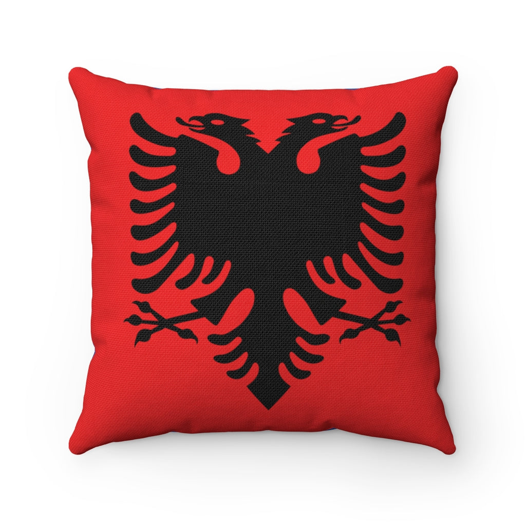 Albania flag Spun Polyester Square Pillow