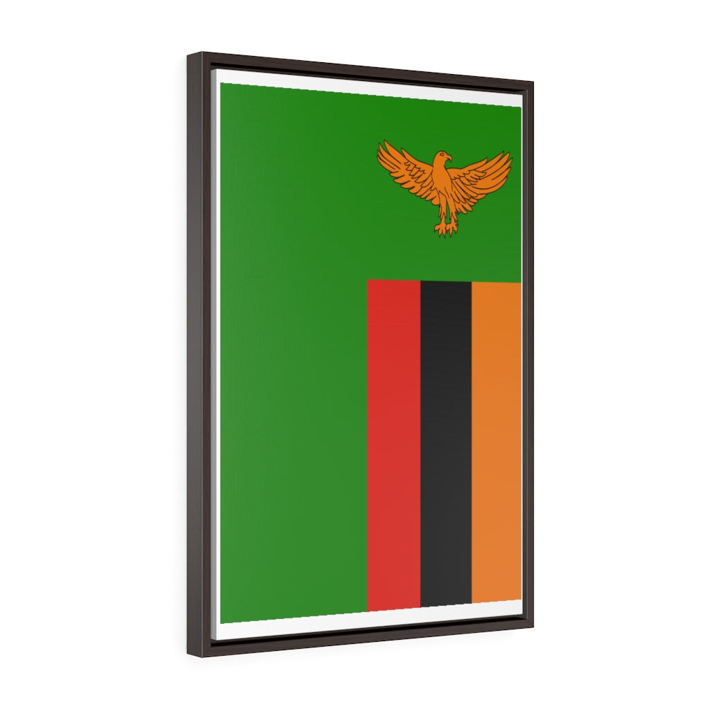 ZAMBIA Vertical Framed Premium Gallery Wrap Canvas