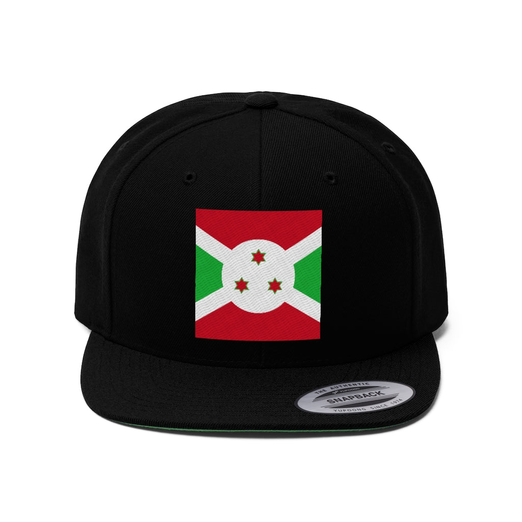 BURUNDI Unisex Flat Bill Hat