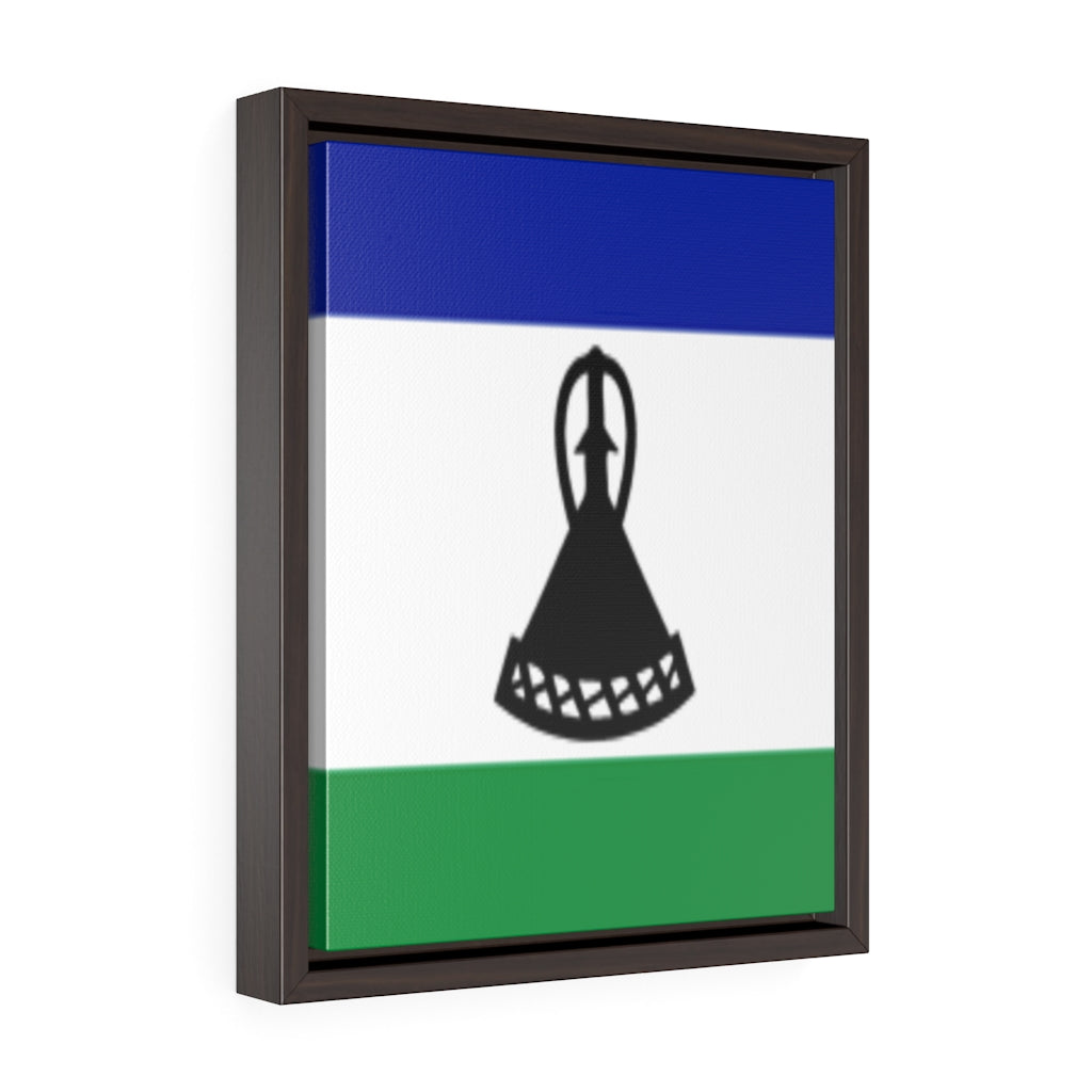 LESOTHO Vertical Framed Premium Gallery Wrap Canvas