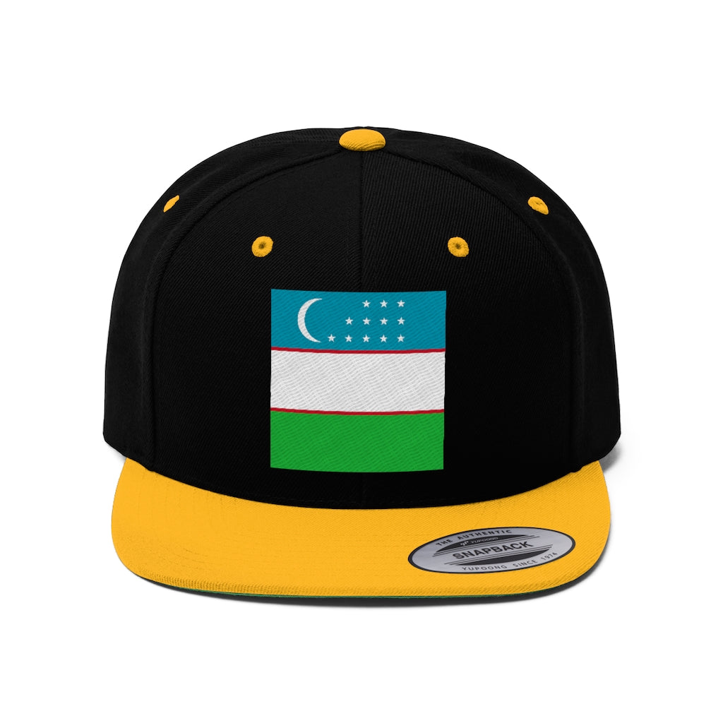 UZBEKISTAN Unisex Flat Bill Hat