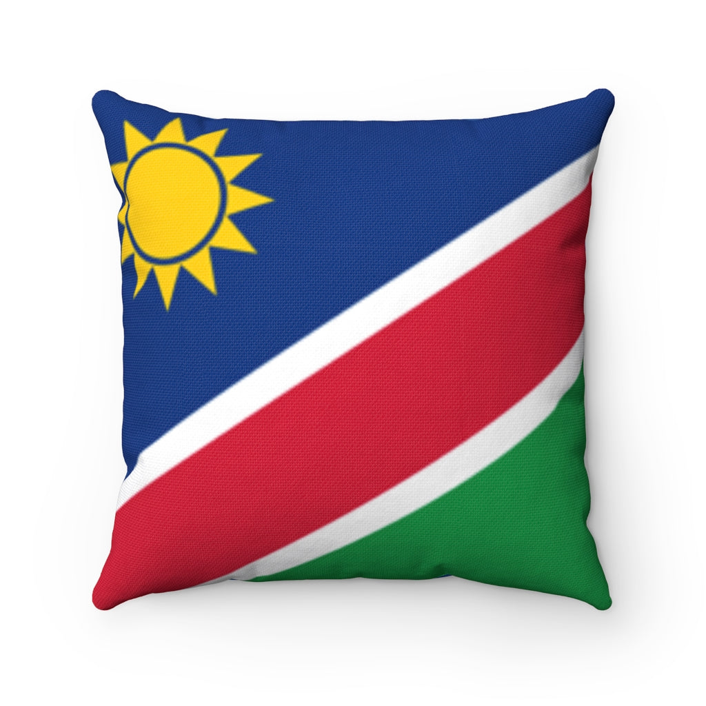 Namibia flag Spun Polyester Square Pillow