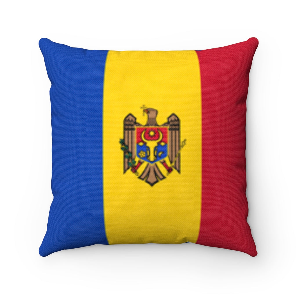 Moldova flag Spun Polyester Square Pillow