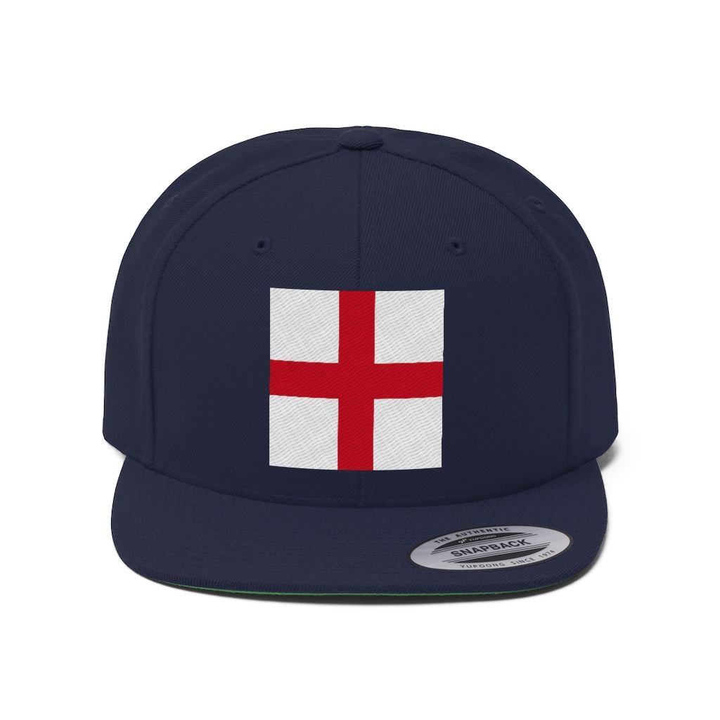 England  Unisex Flat Bill Hat