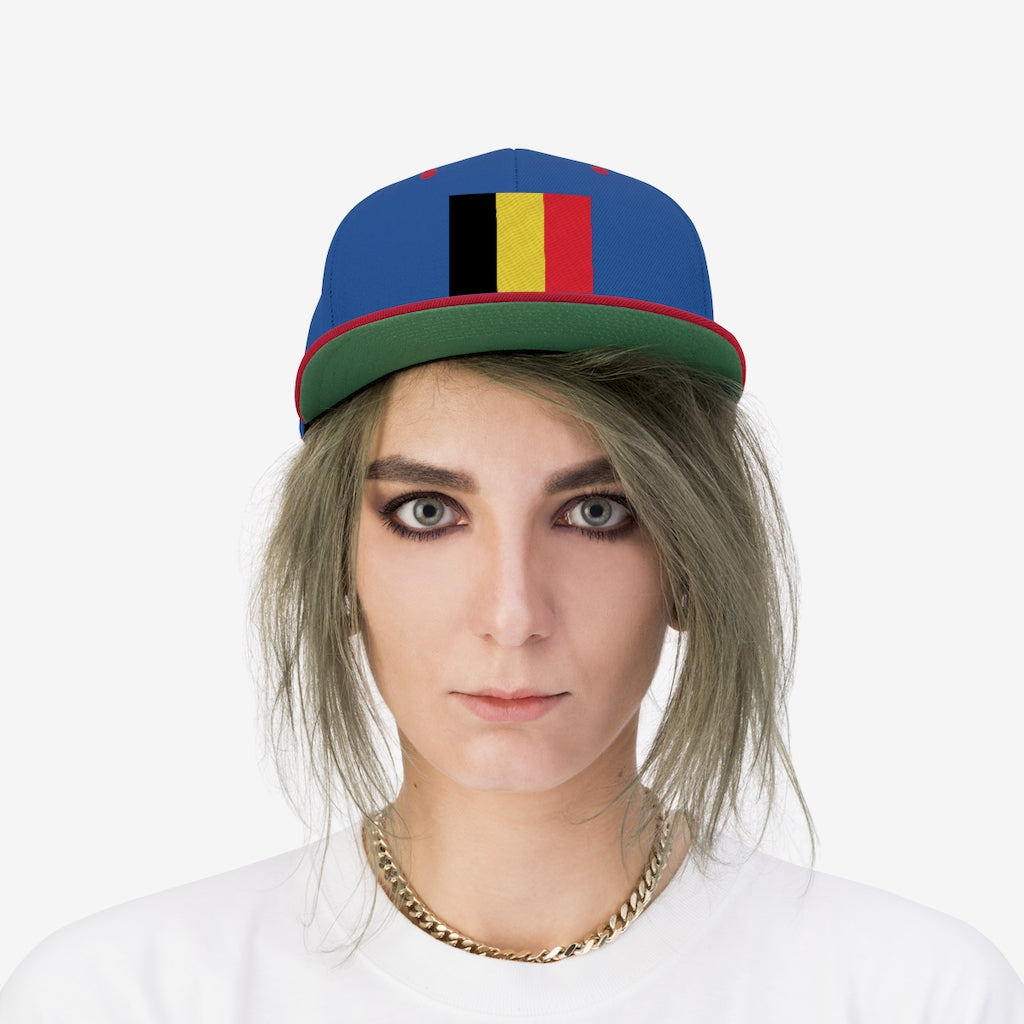 BELGIUM Unisex Flat Bill Hat