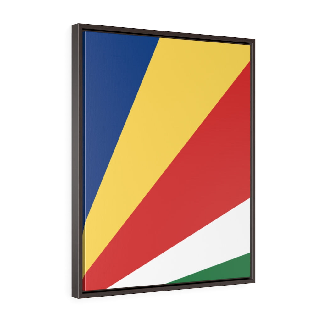 SEYCHELLES Vertical Framed Premium Gallery Wrap Canvas