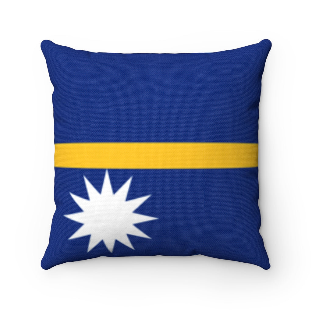 Nauru flag Spun Polyester Square Pillow