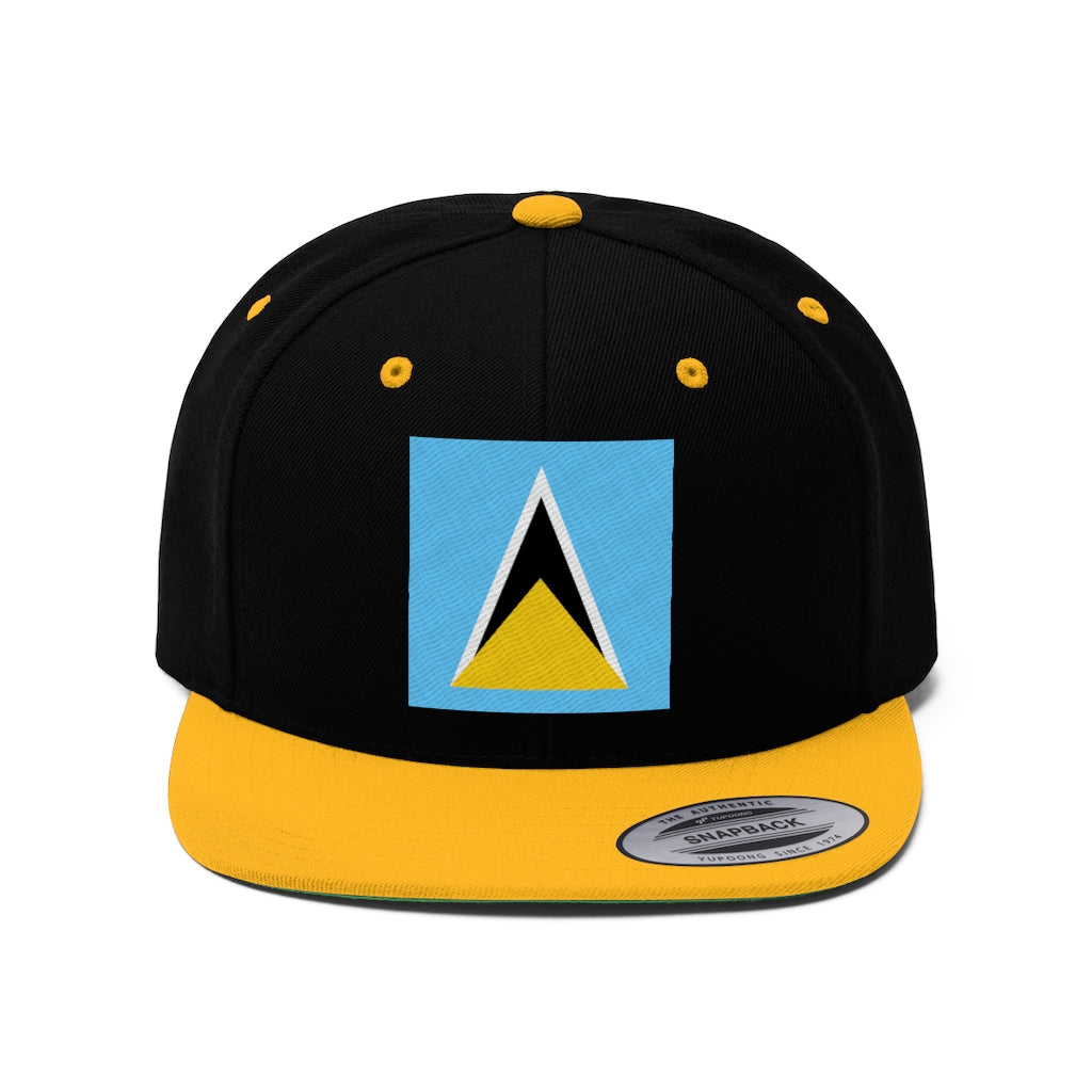 SAINT LUCIA Unisex Flat Bill Hat