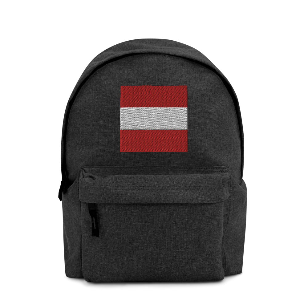 AUSTRIA FLAG Embroidered Backpack