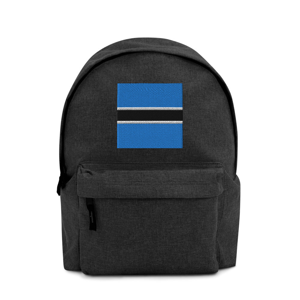 BOTSWANA FLAG Embroidered Backpack