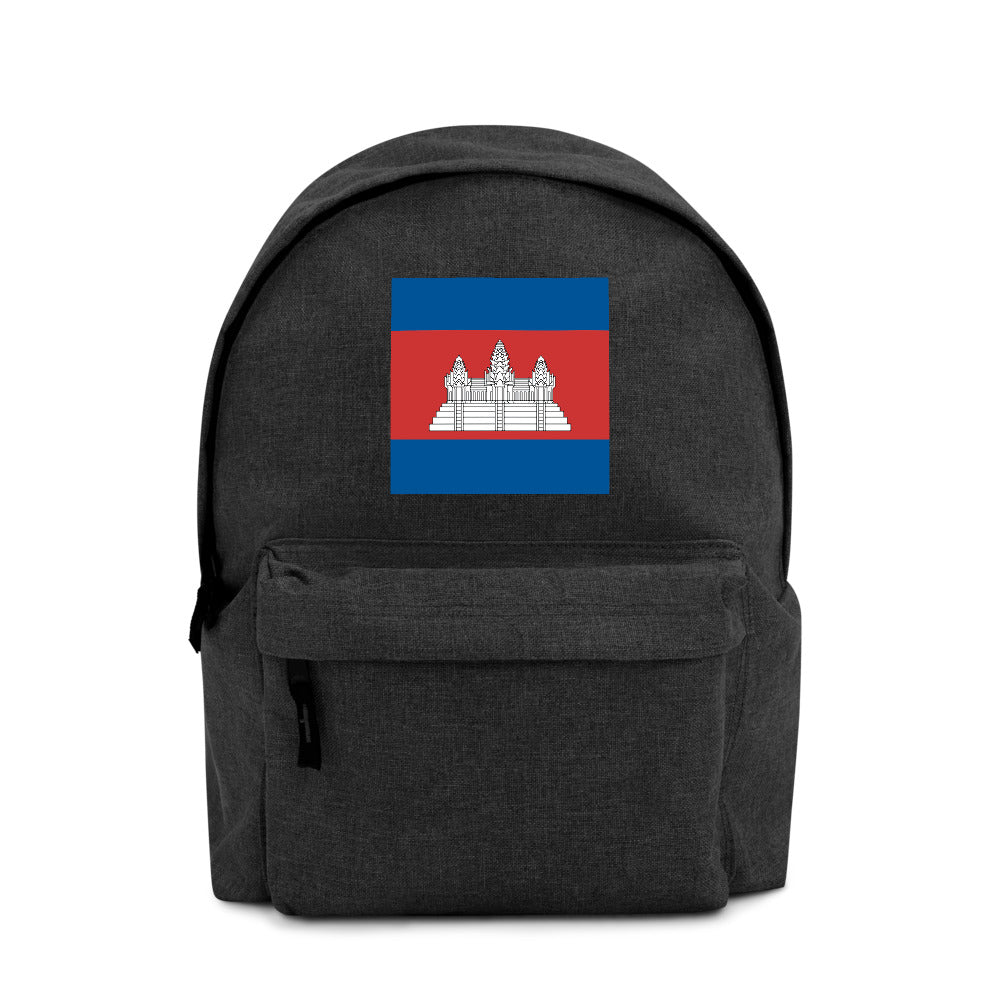 CAMBODIA FLAG Embroidered Backpack