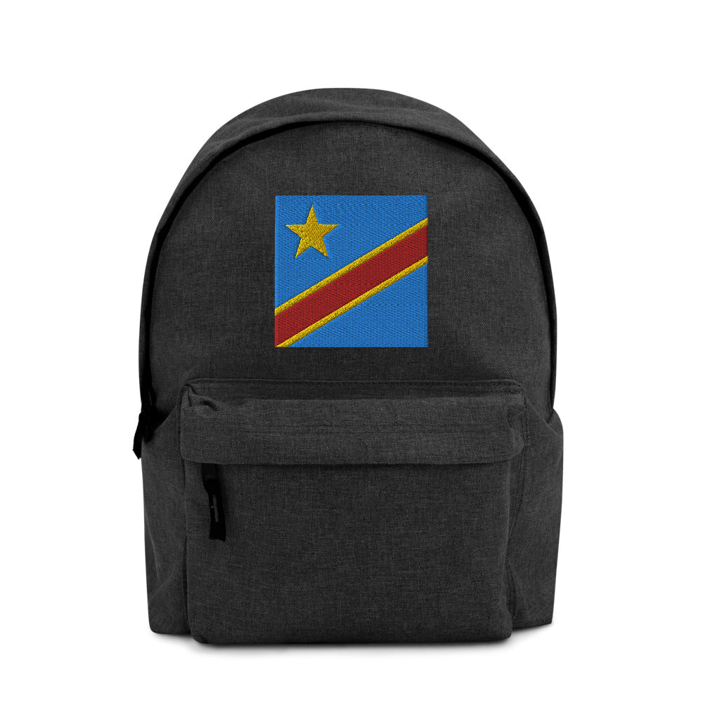 CONGO DEMOCRATIC REPUBLIC FLAG Embroidered Backpack