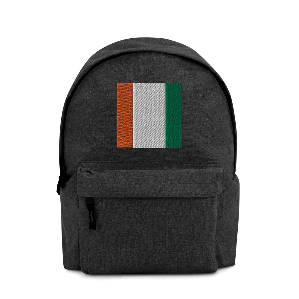 COTE D'IVOIRE FLAG Embroidered Backpack