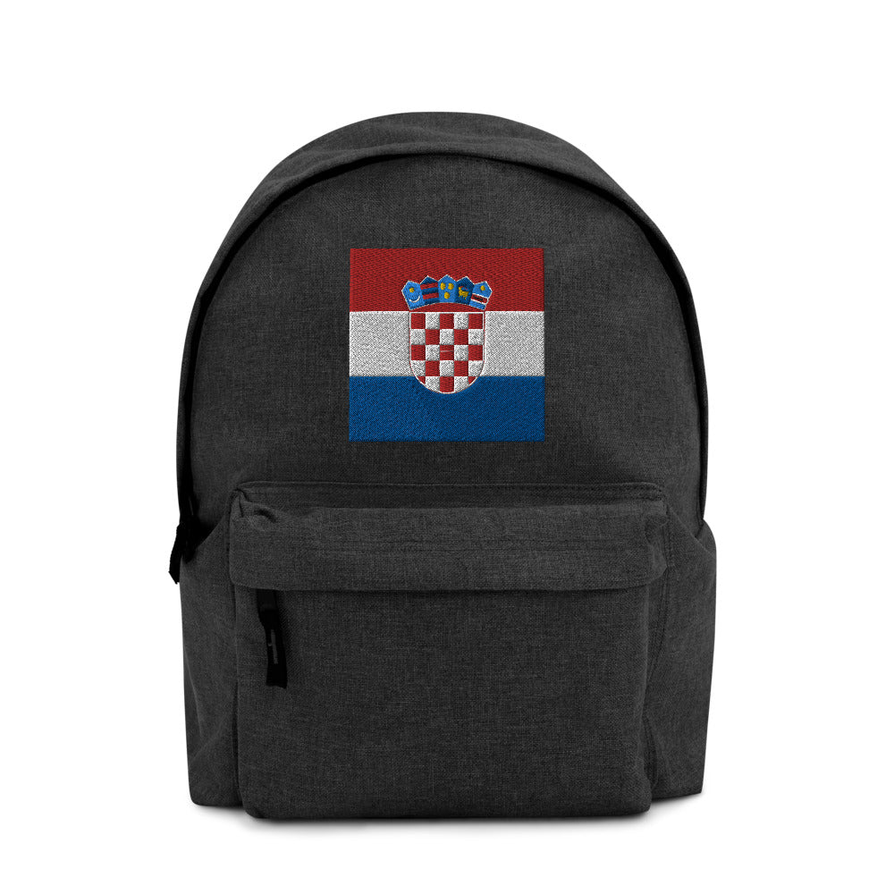 CROATIA FLAG Embroidered Backpack