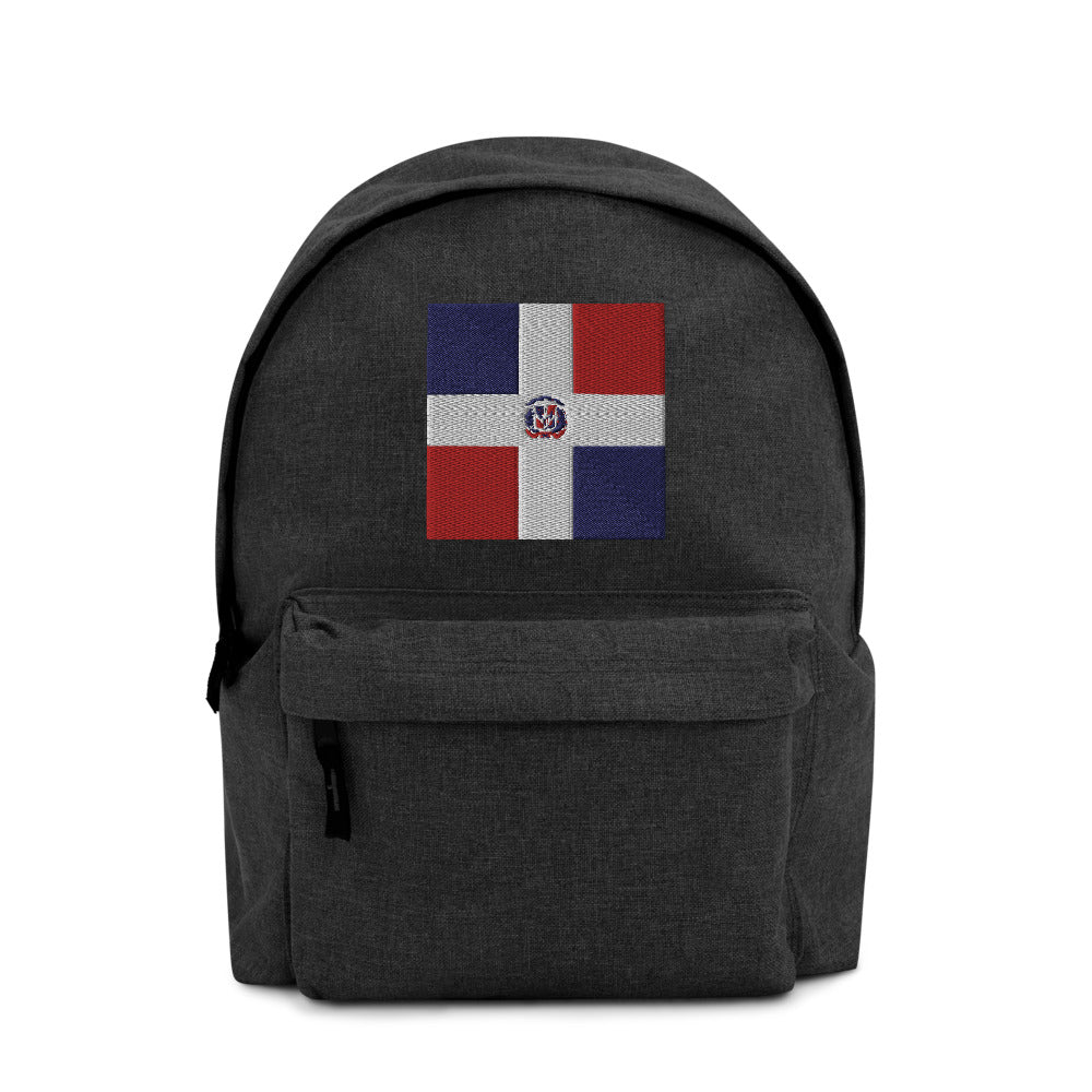 DOMINICAN REPUBLIC FLAG Embroidered Backpack