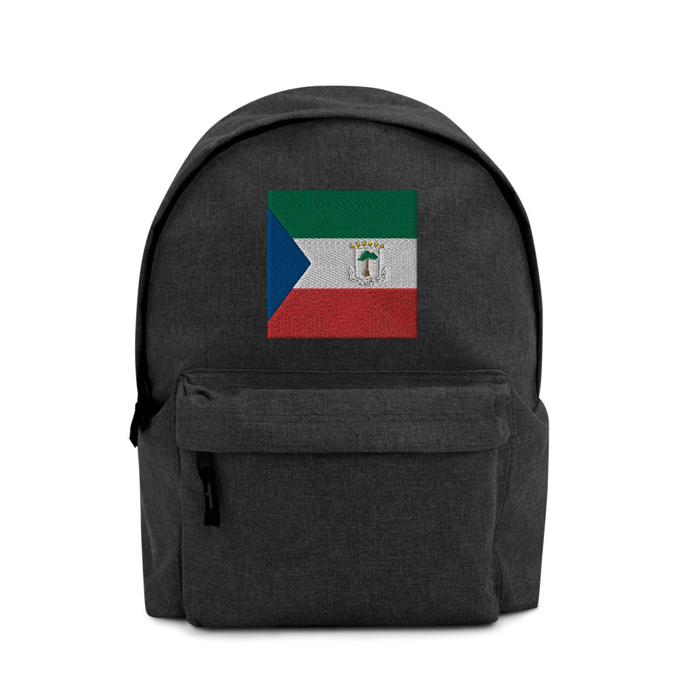 EQUATORIAL GUINEA FLAG Embroidered Backpack