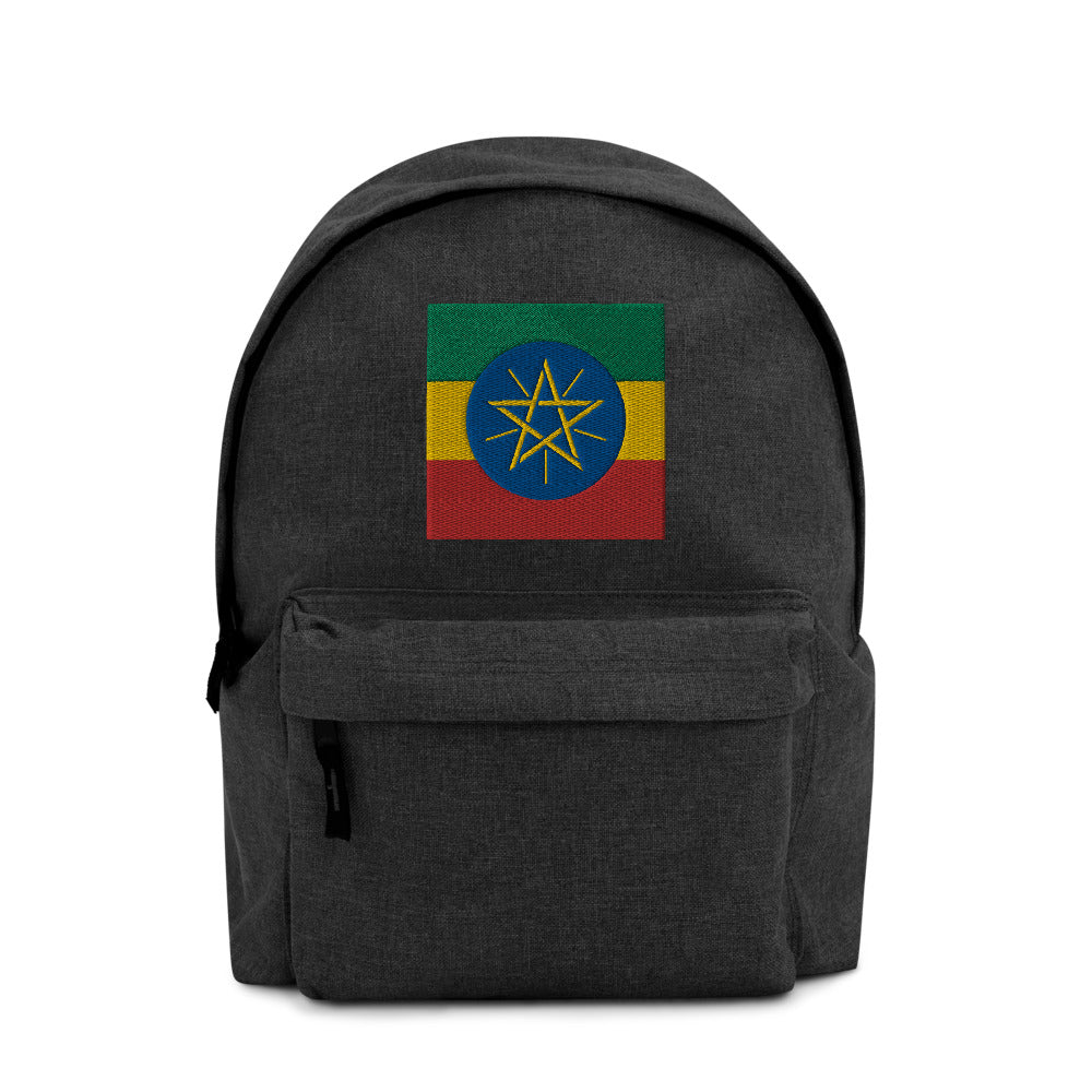 ETHIOPIA FLAG Embroidered Backpack