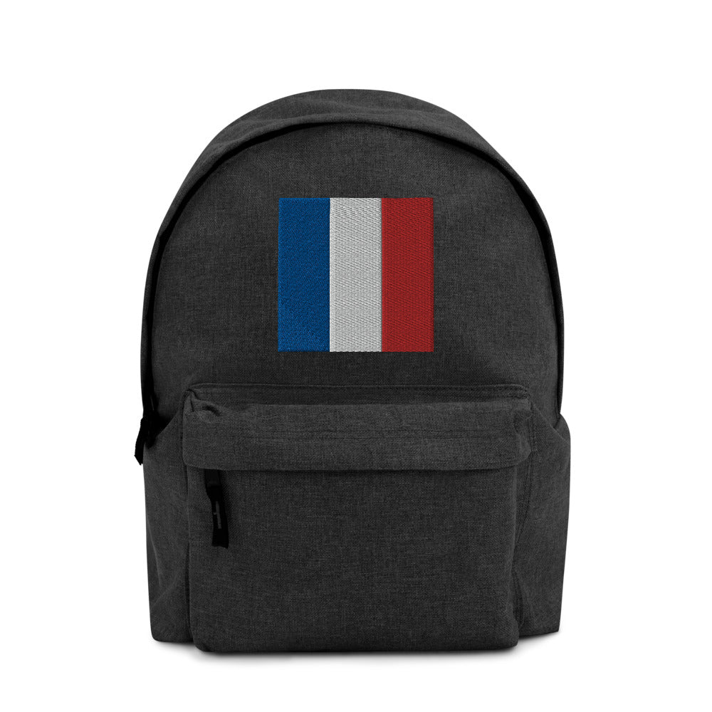 FRANCE FLAG Embroidered Backpack