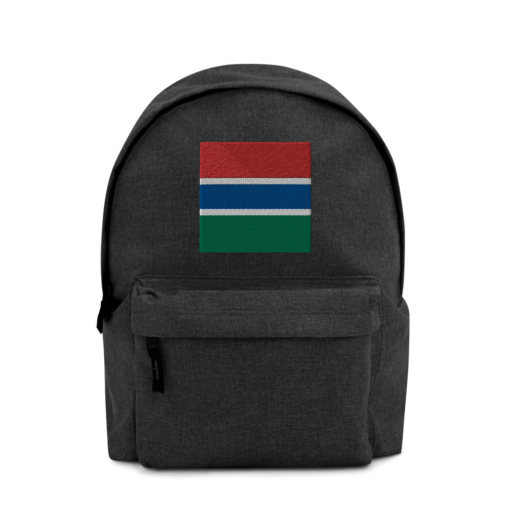 GAMBIA FLAG Embroidered Backpack