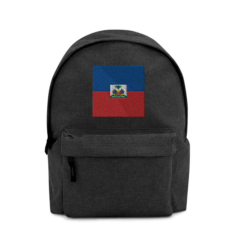 HAITI FLAG Embroidered Backpack