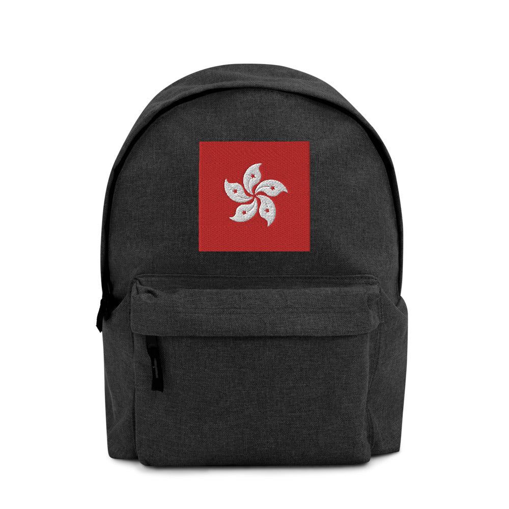 HONG KONG FLAG Embroidered Backpack