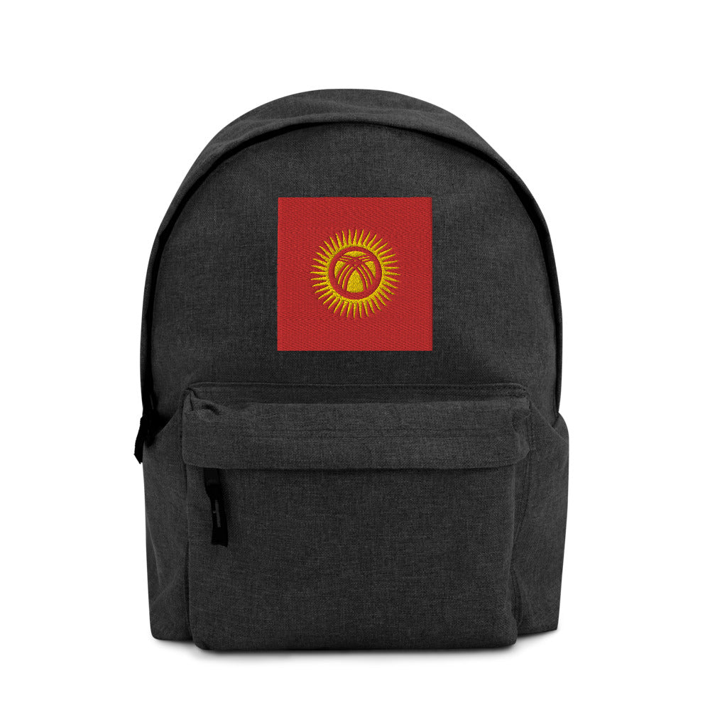 KYRGYZSTAN FLAG Embroidered Backpack