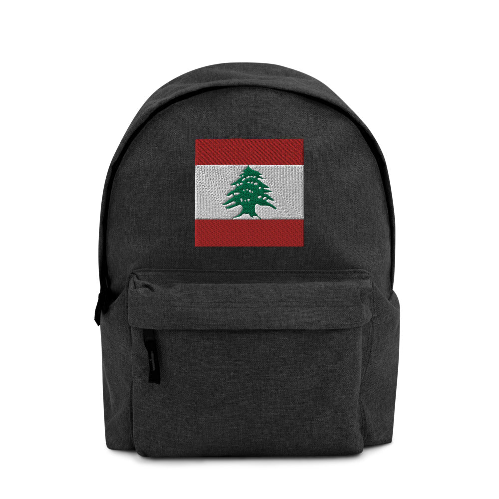 LEBANON FLAG Embroidered Backpack