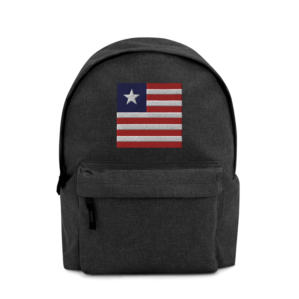 LIBERIA FLAG Embroidered Backpack