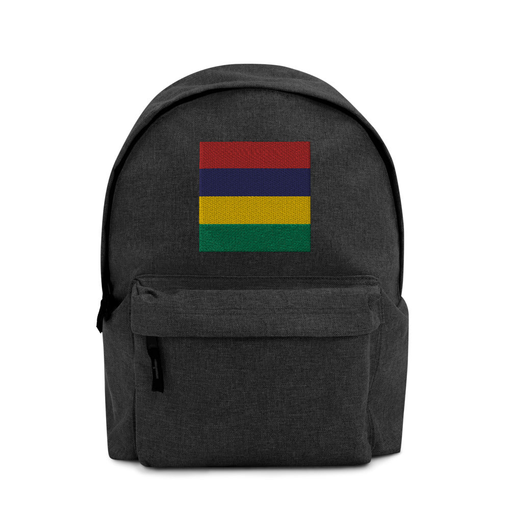 MAURITIUS FLAG Embroidered Backpack