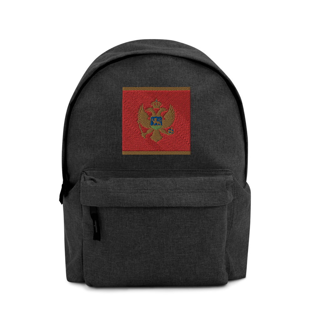 MONTENEGRO FLAG Embroidered Backpack