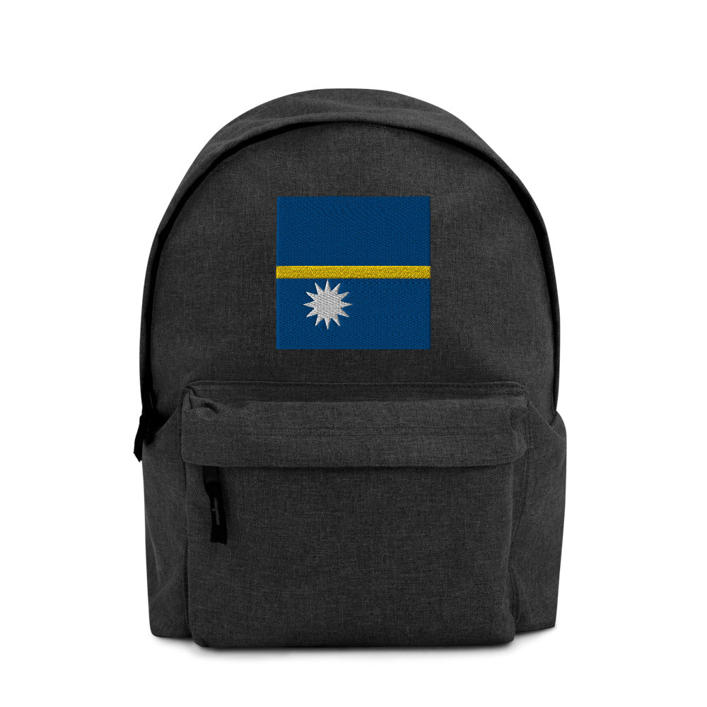 NAURU FLAG Embroidered Backpack