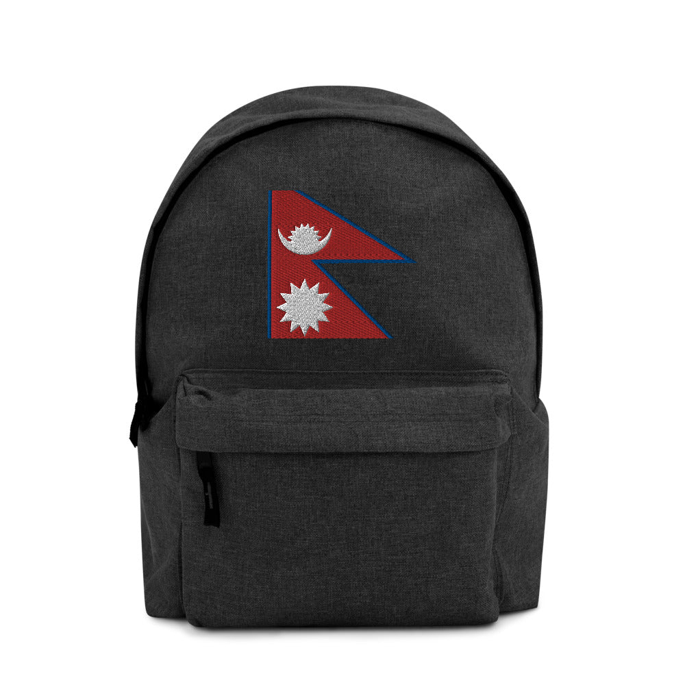 NEPAL FLAG Embroidered Backpack