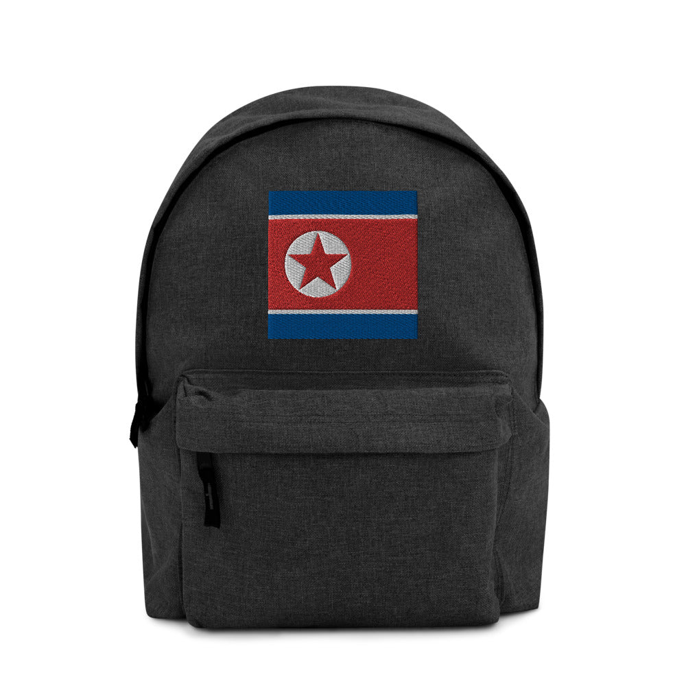 NORTH KOREA FLAG Embroidered Backpack