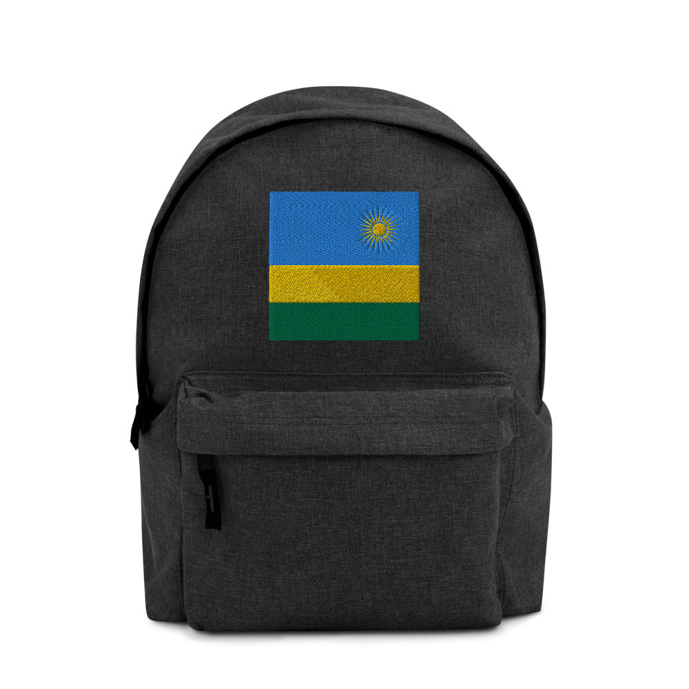 RWANDA FLAG Embroidered Backpack