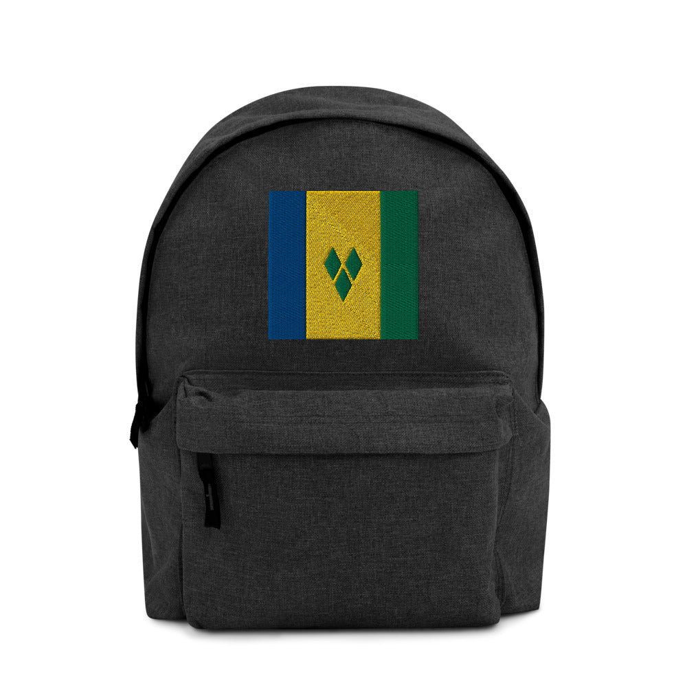 SAINT VINCENT AND THE GRENADINES FLAG Embroidered Backpack