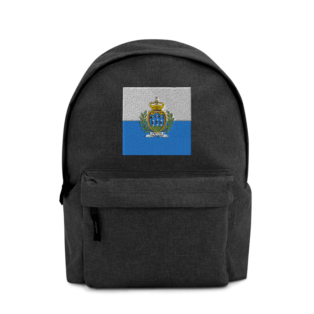 SAN MARINO FLAG Embroidered Backpack