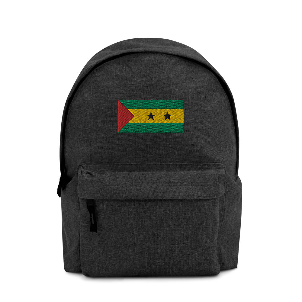 SAO TOME AND PRINCIPE FLAG Embroidered Backpack