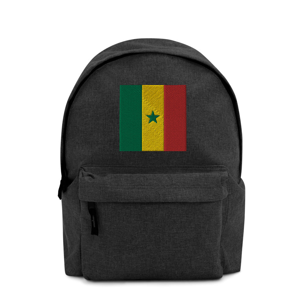 SENEGAL FLAG Embroidered Backpack