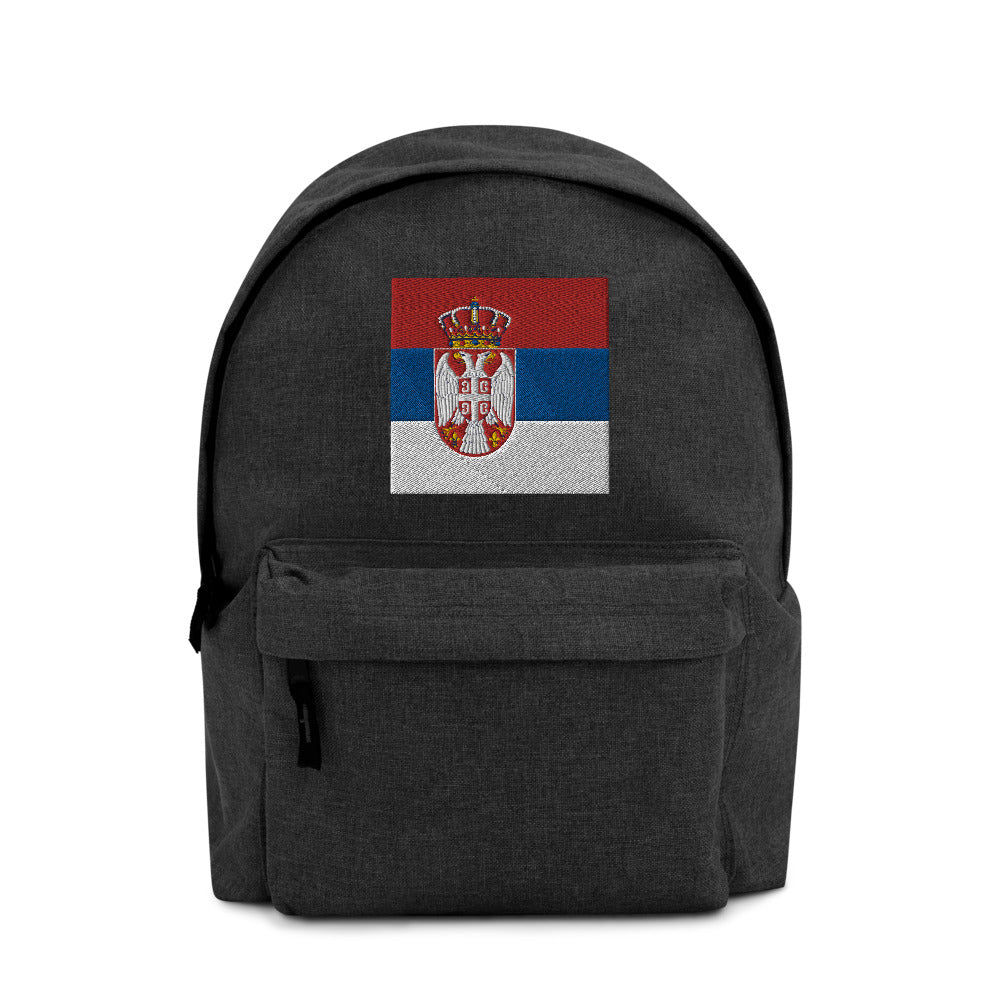 SERBIA FLAG Embroidered Backpack