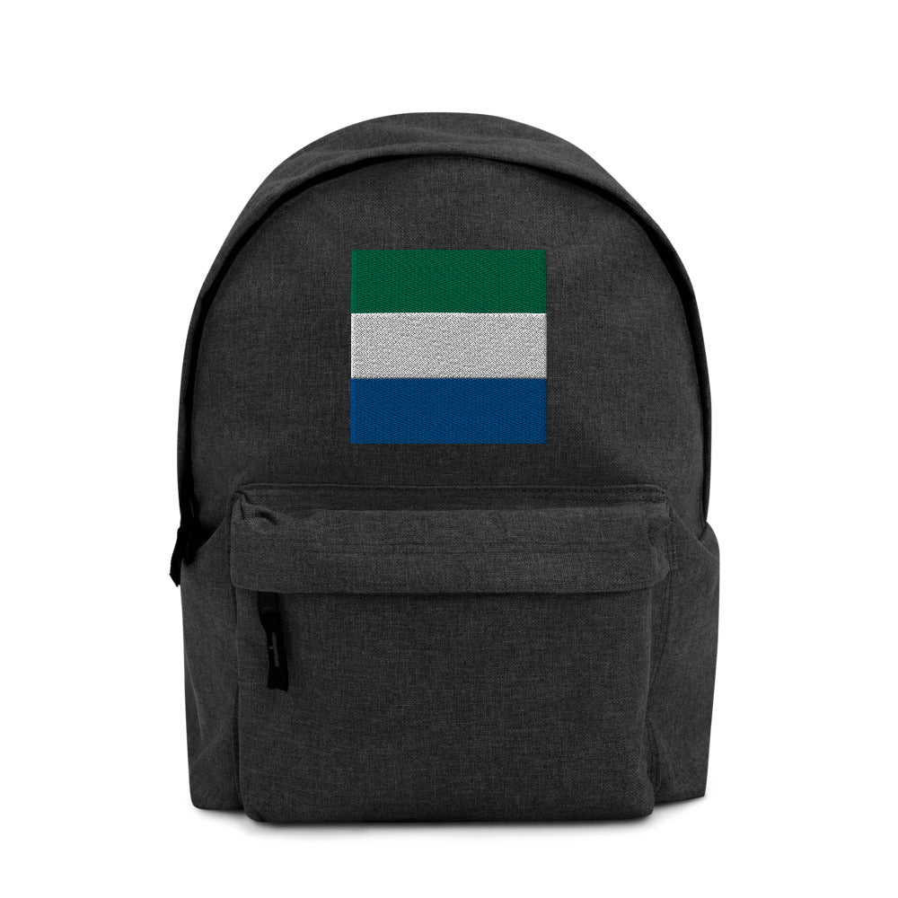 SIERRA LEONE FLAG Embroidered Backpack