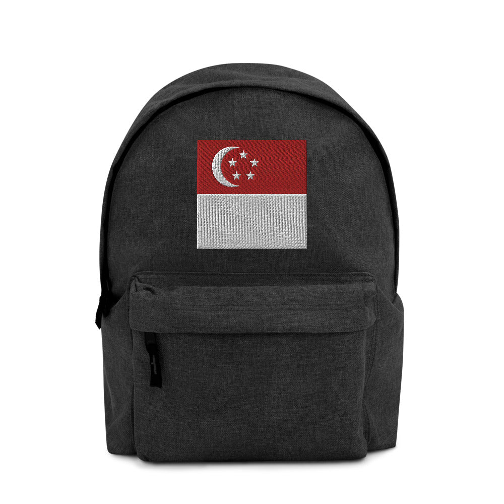 SINGAPORE FLAG Embroidered Backpack