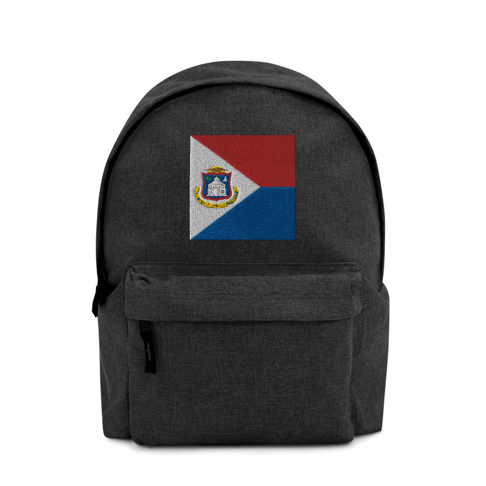 ST. MARTIN FLAG Embroidered Backpack