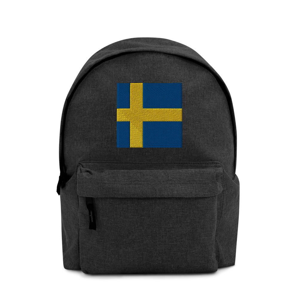 SWEDEN FLAG Embroidered Backpack