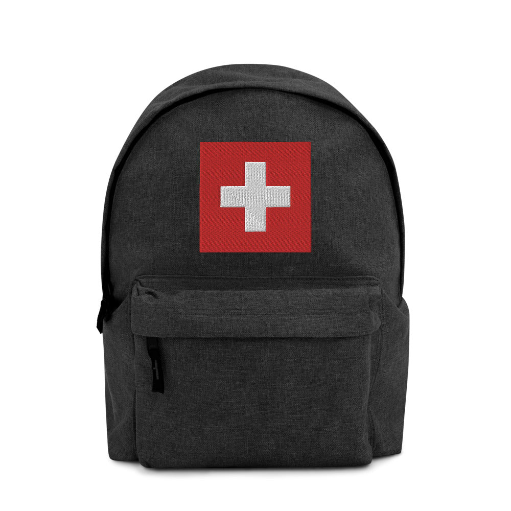 SWITZERLAND FLAG Embroidered Backpack