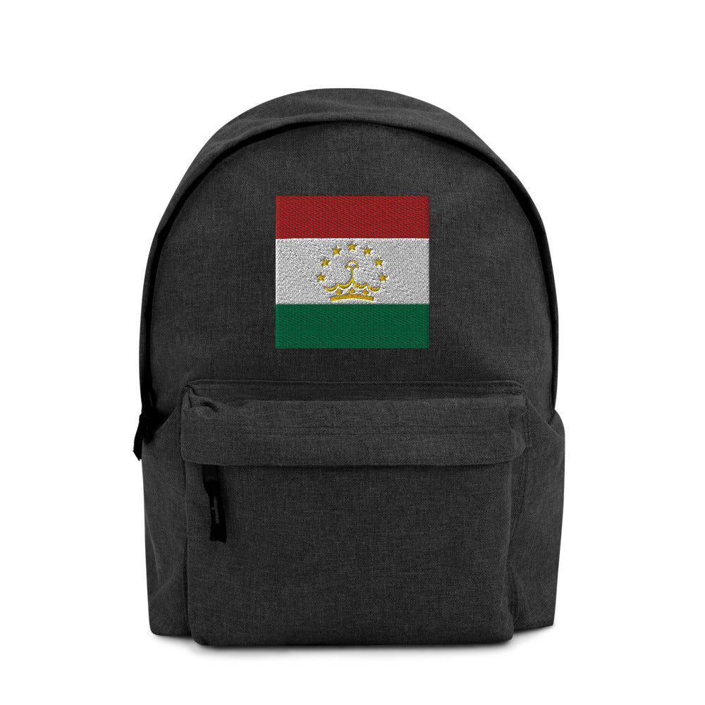 TAJIKISTAN FLAG Embroidered Backpack