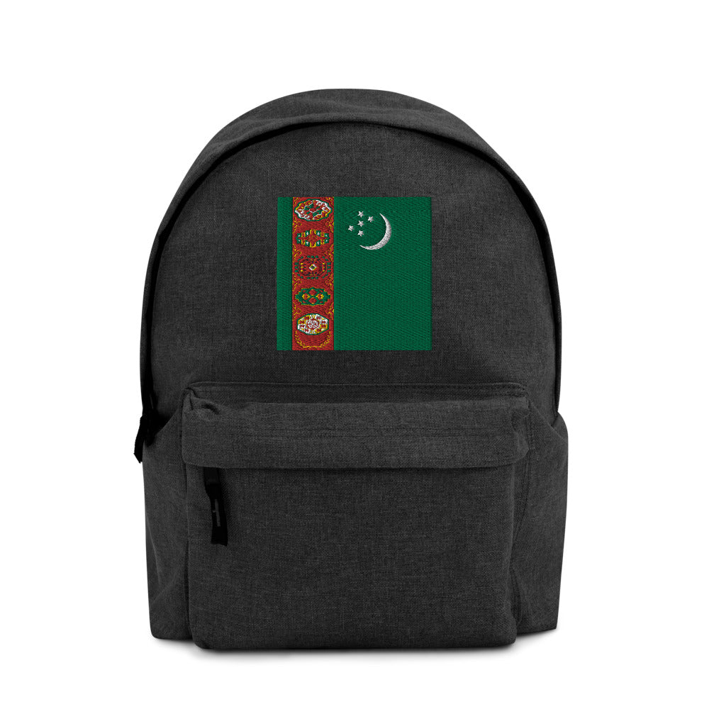 TURKMENISTAN FLAG Embroidered Backpack