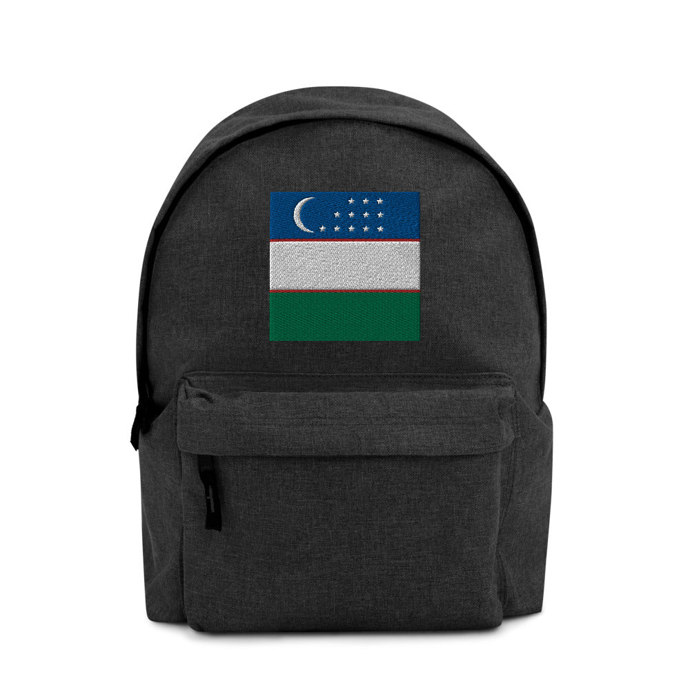 UZBEKISTAN FLAG Embroidered Backpack