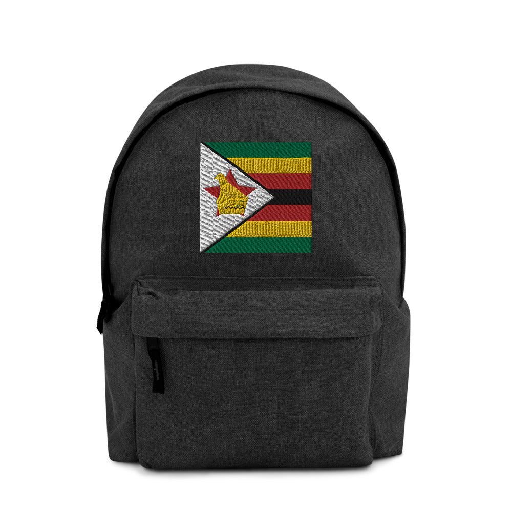 ZIMBABWE FLAG Embroidered Backpack